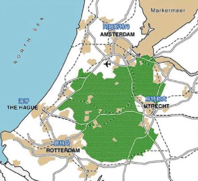 綠心的部分，圖片來源：Urban Green Space: Comparing the EU and Ukrainian Practice（經筆者編修）